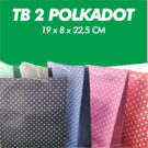 PAPER BAG TB 2 POLKADOT UKURAN 19 x 8 x 22,5 CM